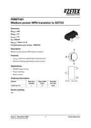 FMMT491TA Datenblatt PDF