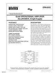 OPA4243EA/2K5E4 数据规格书 1