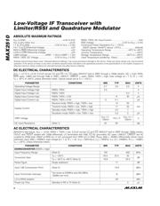 MAX2510 数据规格书 2