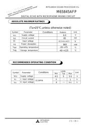 M65845AFP 数据规格书 5