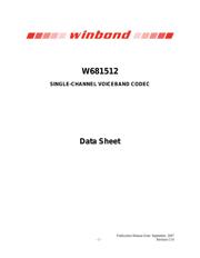 W681512RG datasheet.datasheet_page 1