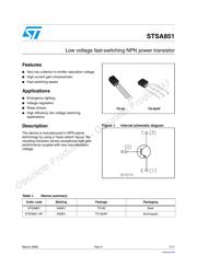 STSA851 datasheet.datasheet_page 1