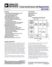 ADIS16405 Datenblatt PDF