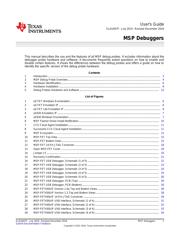 MSP-FET 数据规格书 1