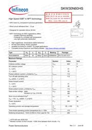 SGW30N60FKSA1 Datenblatt PDF