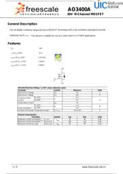 AO3400A Datenblatt PDF
