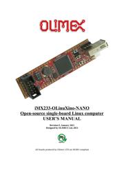 IMX233-OLINUXINO-NANO+I 数据规格书 1