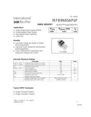 IRFB9N65APBF 数据规格书 1