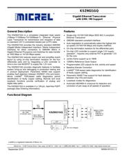 KSZ9021RNI Datenblatt PDF