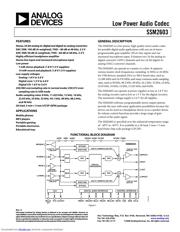 SSM2603 datasheet.datasheet_page 1