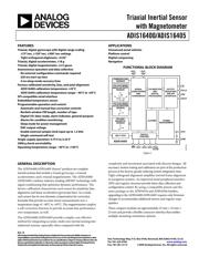 ADIS16405BMLZ Datenblatt PDF