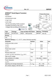 BSP297H6327XTSA1 数据手册