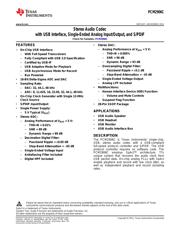 PCM2906CDB Datenblatt PDF