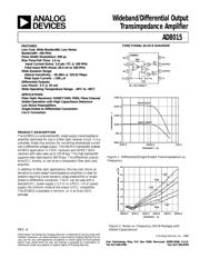 AD8015AR Datenblatt PDF