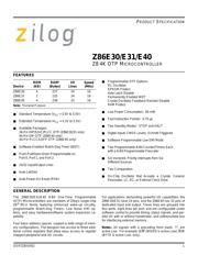 Z86E3116PEC datasheet.datasheet_page 1