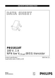 PBSS8110T,215 数据规格书 1