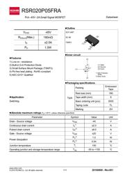 RSR020P05FRATL 数据规格书 1