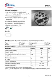 BAT60AE6327XT 数据规格书 1