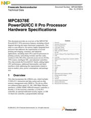 MPC8378CVRAGDA 数据规格书 1