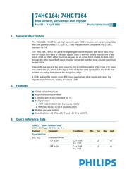 74HCT164D Datenblatt PDF