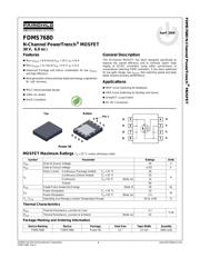 FDMS7680 数据规格书 1