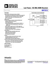 ADV7610 数据规格书 1