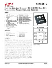 SI4455-C2A-GMR Datenblatt PDF