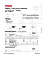 FDPF20N50T 数据规格书 1