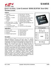 SI4455-B1A-FMR Datenblatt PDF