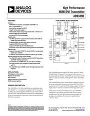 AD9389BBCPZ-80 数据规格书 1