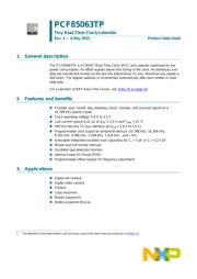 PCF85063TP/1Z Datenblatt PDF