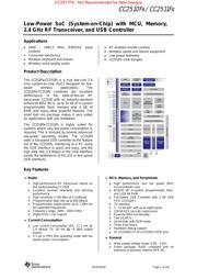 CC2510F32RHHR Datenblatt PDF