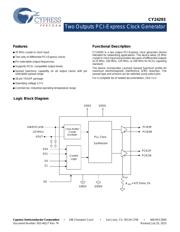 CY24293ZXIT 数据规格书 1