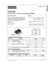 FDC6318P 数据规格书 1