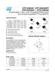 STP14NK60ZFP datasheet.datasheet_page 1