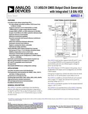 AD9522-4/PCBZ 数据规格书 1