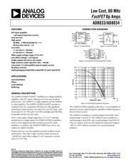 AD8033ARZ-REEL7 数据手册