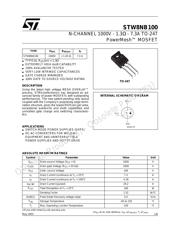 STW8NB100 datasheet.datasheet_page 1