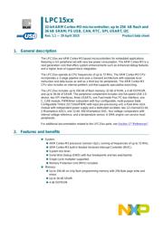 LPC1549JBD100E Datenblatt PDF