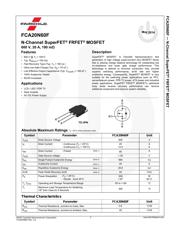 FCA20N60F 数据规格书 1