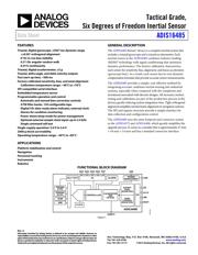 ADIS16485/PCBZ 数据规格书 1