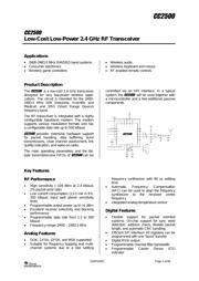 CC2500RGP Datenblatt PDF