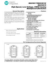 MAX4617CUE+T Datenblatt PDF