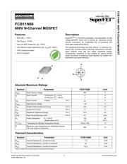 FCB11N60TM datasheet.datasheet_page 1