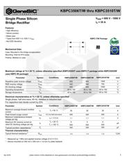 KBPC35010T 数据规格书 1