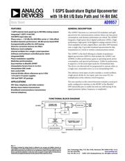 AD9957BSVZ Datenblatt PDF