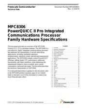 MPC8306VMADDCA 数据规格书 1