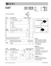 IXGP20N100 数据规格书 1