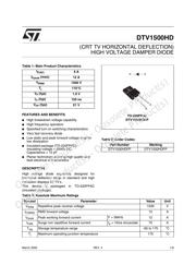 DTV1500HDFP 数据规格书 1