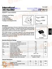 IRF9610 数据规格书 1